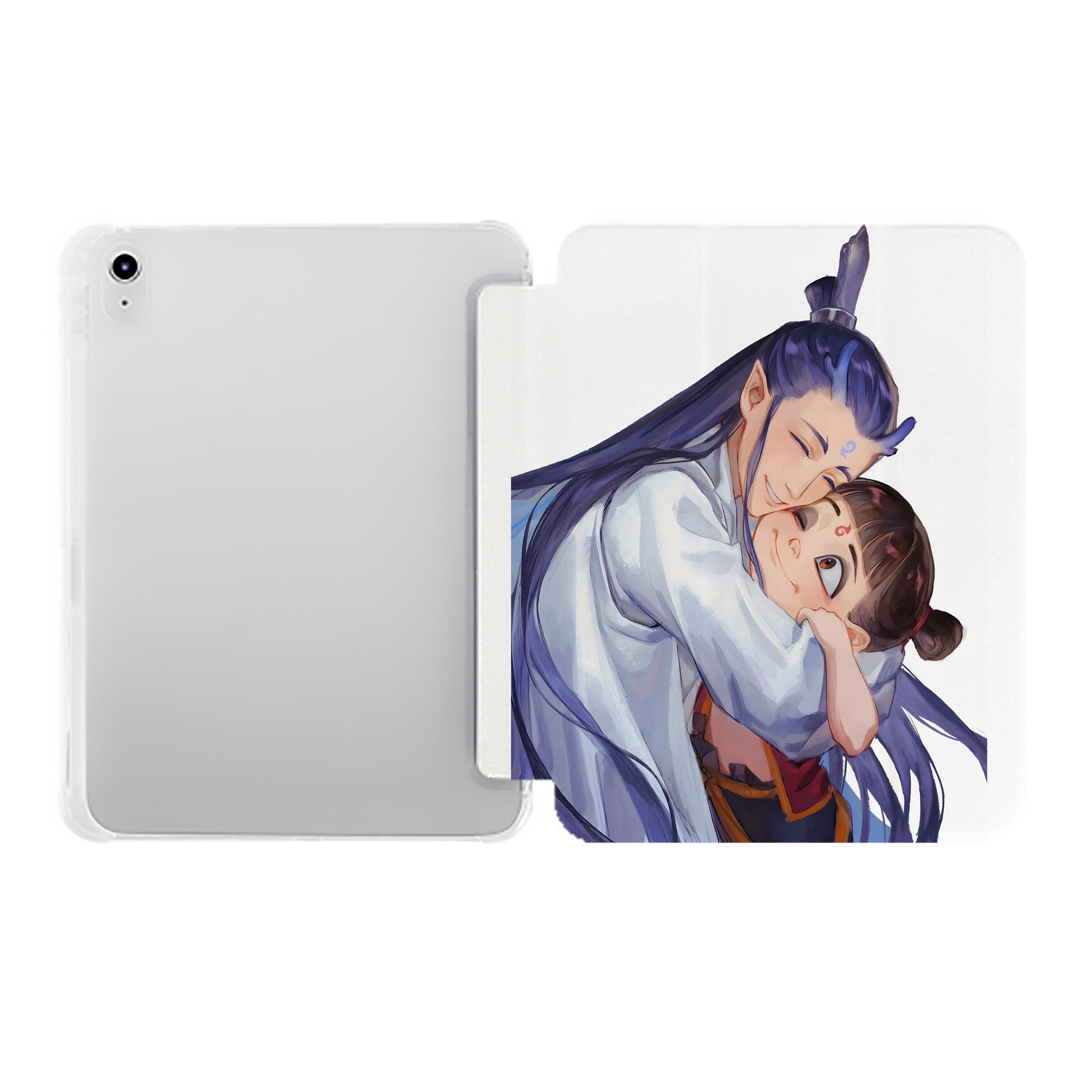 （画像用） Ne Zha 2 ナタ 魔童の大暴れ IPad ケース ペン収納付き 三つ折りスタンド PUレザー×シリコン 対応機種9.5/10.5/10.9インチ